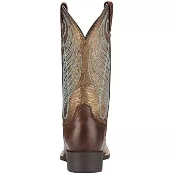 imageAriat Womens Round Up Wide Square Toe Western BootYukon Brown