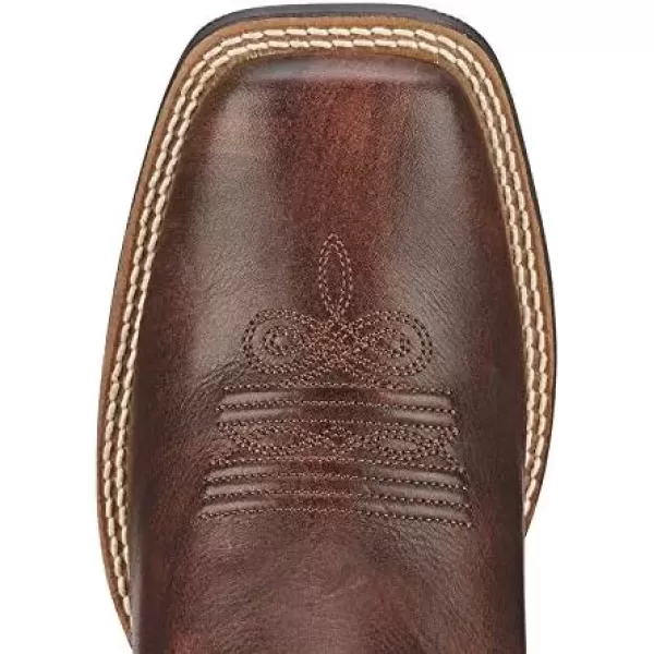imageAriat Womens Round Up Wide Square Toe Western BootYukon Brown