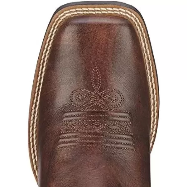 imageAriat Womens Round Up Wide Square Toe Western BootYukon BrownBronze