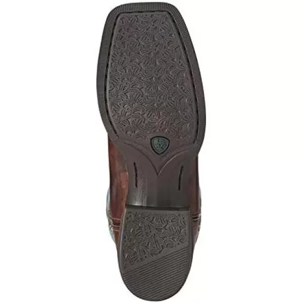 imageAriat Womens Round Up Wide Square Toe Western BootYukon BrownBronze