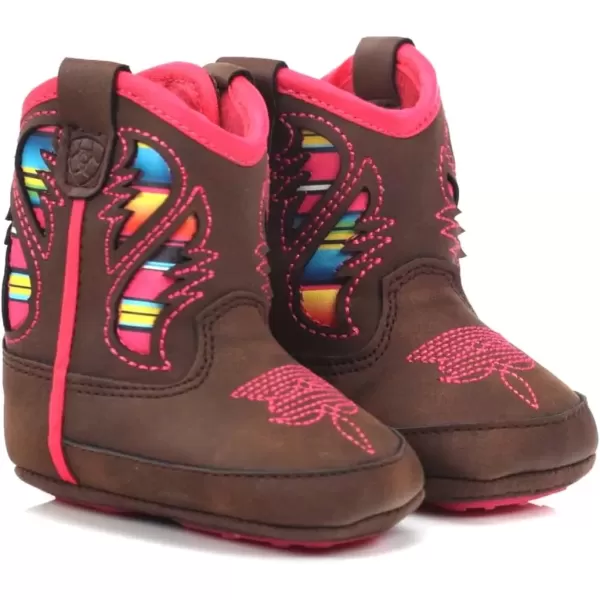 imageARIAT Lil Stompers Infant Western BootsFlora PinkBrown