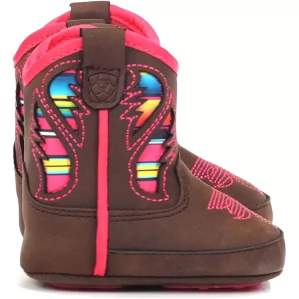 imageARIAT Lil Stompers Infant Western BootsFlora PinkBrown