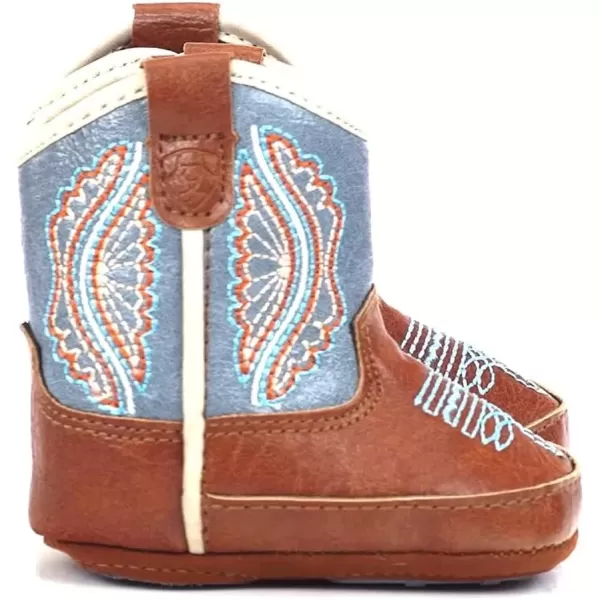 imageARIAT Lil Stompers Infant Western BootsShelby Light BlueTan