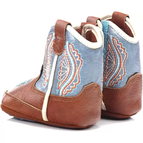 imageARIAT Lil Stompers Infant Western BootsShelby Light BlueTan