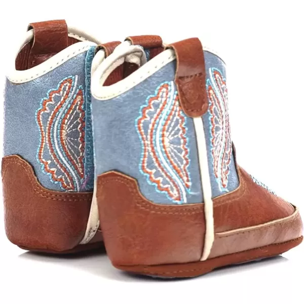 imageARIAT Lil Stompers Infant Western BootsShelby Light BlueTan