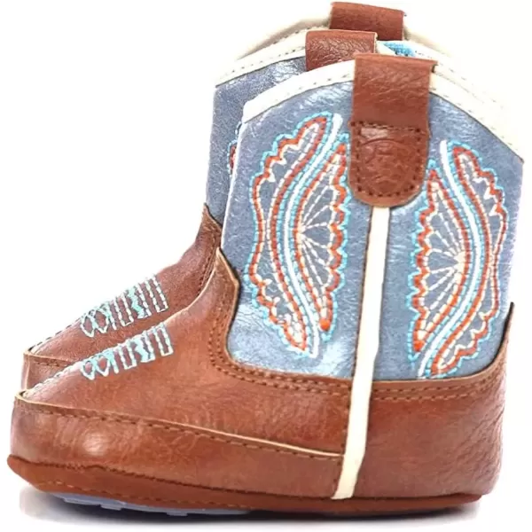 imageARIAT Lil Stompers Infant Western BootsShelby Light BlueTan