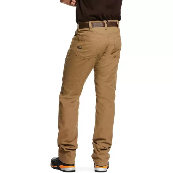 imageARIAT Mens Rebar M4 Relaxed Durastretch Made Tough Stackable Straight Leg PantField Khaki