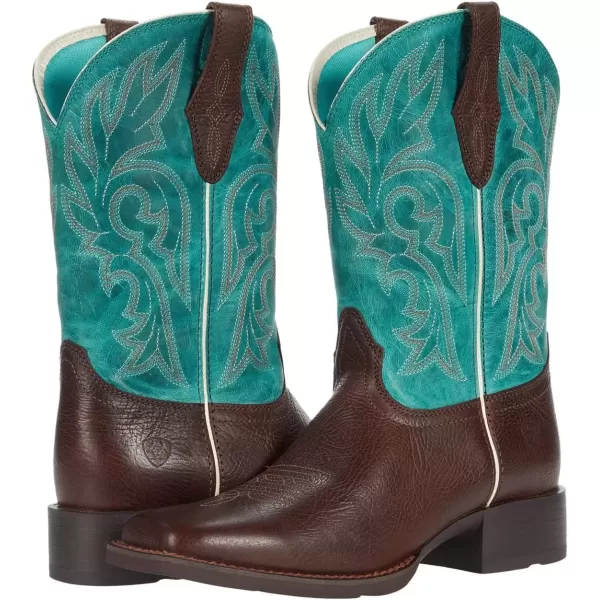 imageARIAT UnisexChild Cattle Drive Western BootDark CottageTurquoise