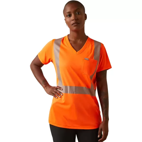 imageARIAT Womens Rebar Hivis Ansi TShirtHi Vis Orange