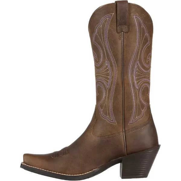 imageARIAT Womens Round Up D Toe Wingtip Western BootDistressed Brown