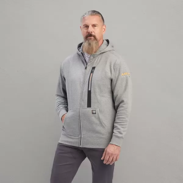imageAriat Mens Rebar Workman Full Zip HoodieHeather Grey