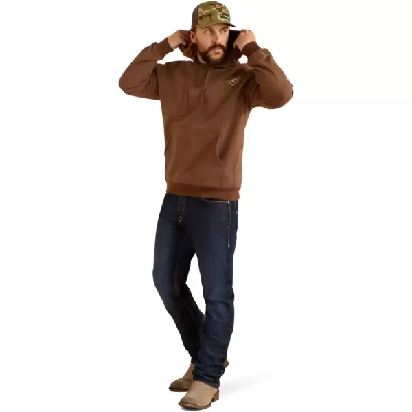 imageAriat Mens Rebar Workman HoodieChestnut HeatherTan