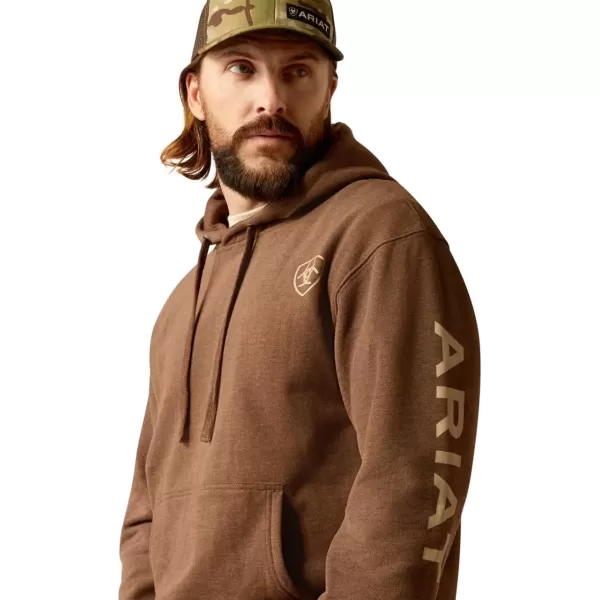 imageAriat Mens Rebar Workman HoodieChestnut HeatherTan