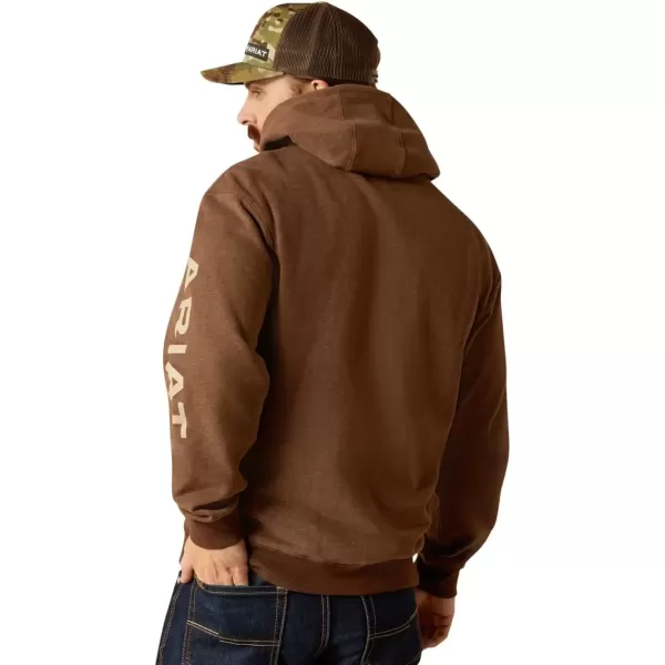 imageAriat Mens Rebar Workman HoodieChestnut HeatherTan
