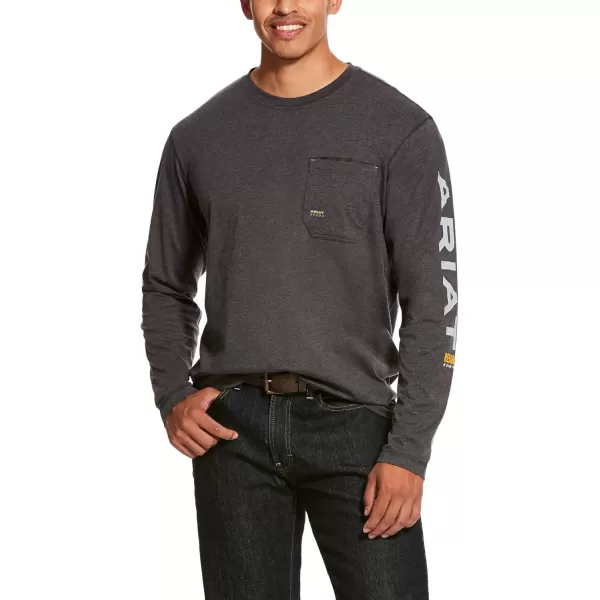 imageAriat Mens Rebar Workman LogoCharcoalheather