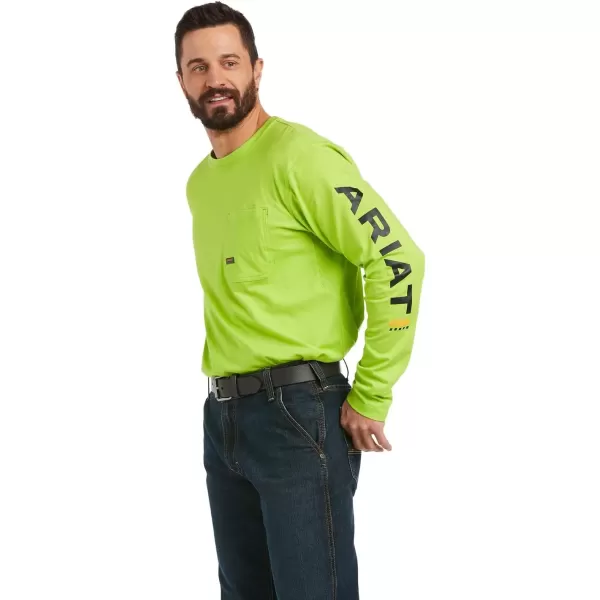 imageAriat Mens Rebar Workman LogoLime HeatherBlack