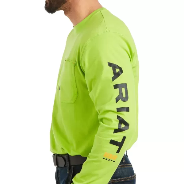 imageAriat Mens Rebar Workman LogoLime HeatherBlack