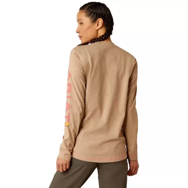 imageAriat Mens Rebar Workman LogoOatmeal HeatherDesert Rose