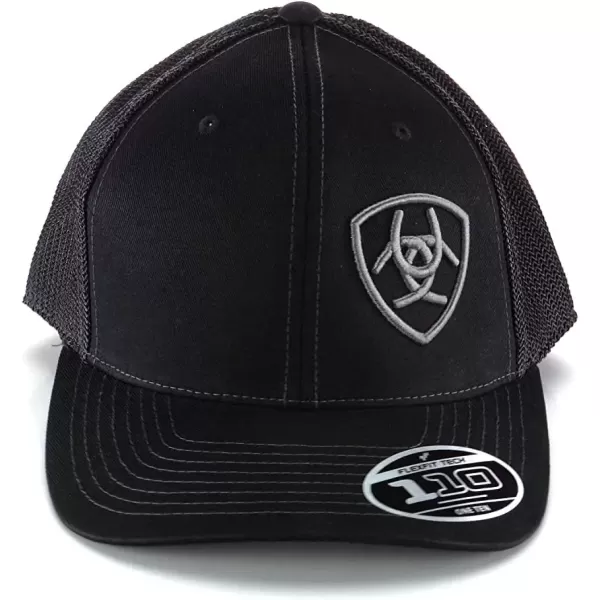 imageAriat Mens Solid Black Corner LogoBlack