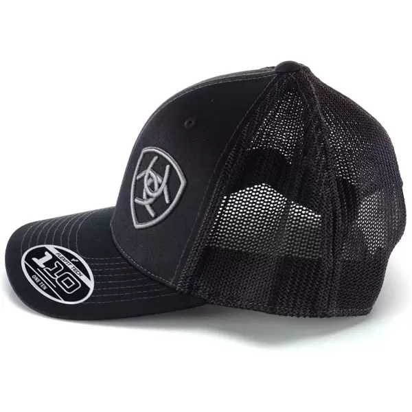 imageAriat Mens Solid Black Corner LogoBlack