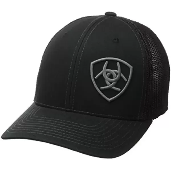 imageAriat Mens Solid Black Corner LogoBlack