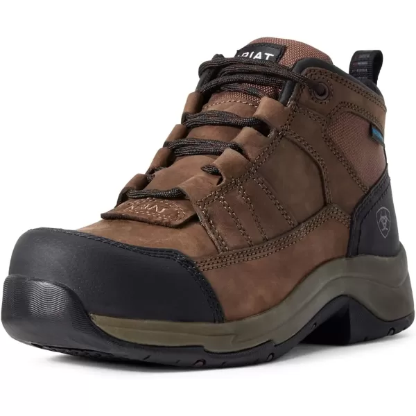 imageAriat Mens Telluride Work Waterproof Composite Toe Work BootDistressed Brown