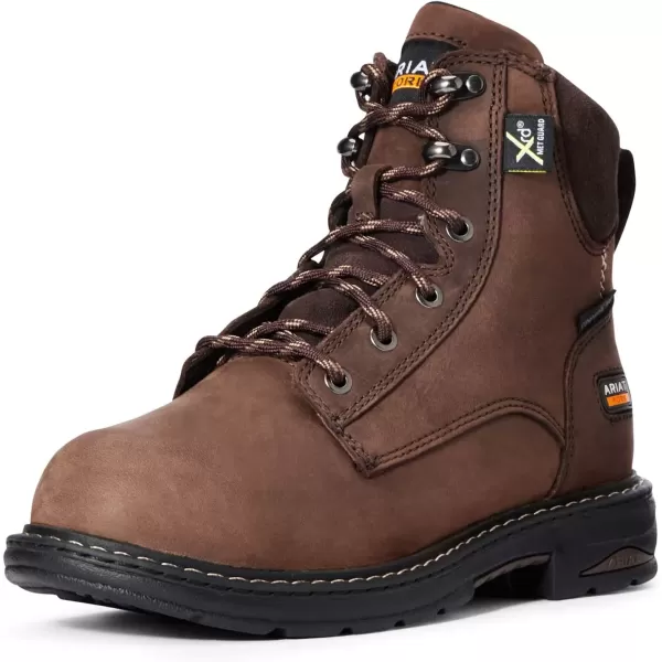 imageAriat Womens Casey 6quot Metguard Composite Toe Work BootOily Distressed Brown