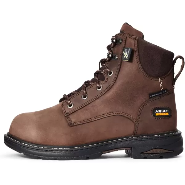 imageAriat Womens Casey 6quot Metguard Composite Toe Work BootOily Distressed Brown
