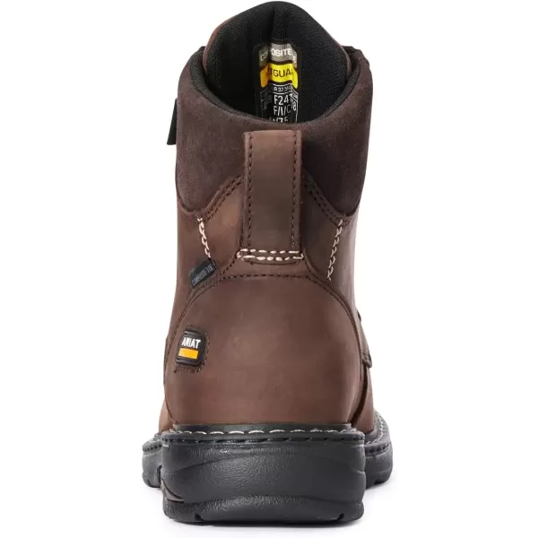 imageAriat Womens Casey 6quot Metguard Composite Toe Work BootOily Distressed Brown