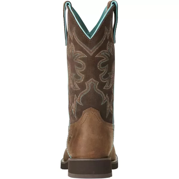 imageAriat Womens Delilah Round Toe Western BootDistressed Brown