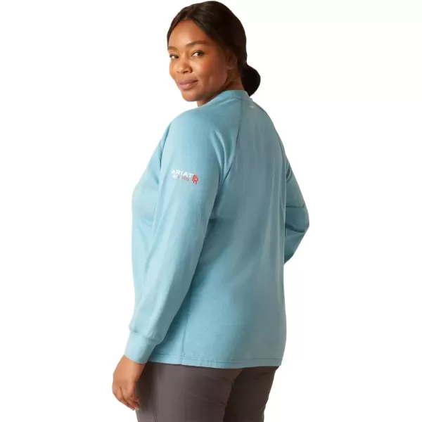 imageAriat Womens FR Air Henley TopNorse Blue Space Dye