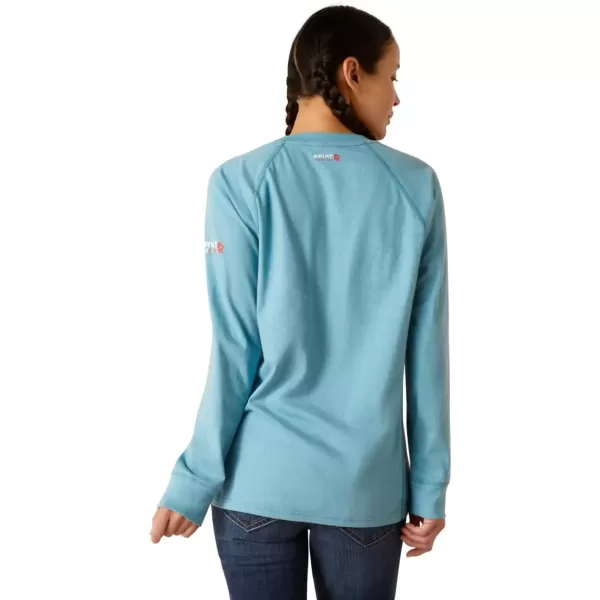 imageAriat Womens FR Air Henley TopNorse Blue Space Dye