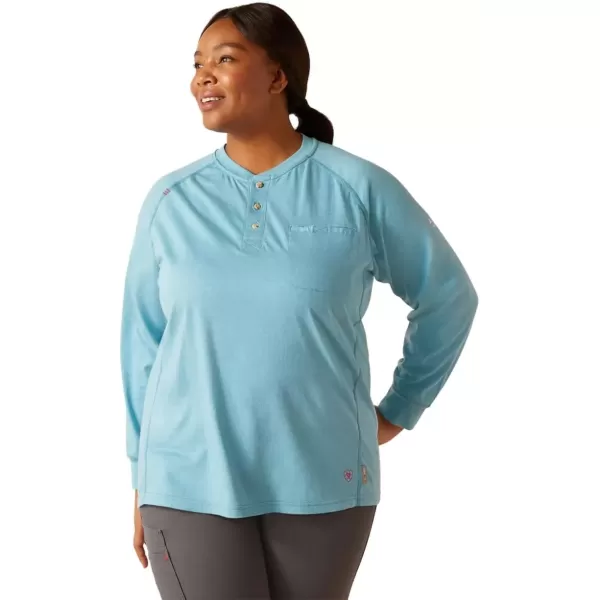 imageAriat Womens FR Air Henley TopNorse Blue Space Dye