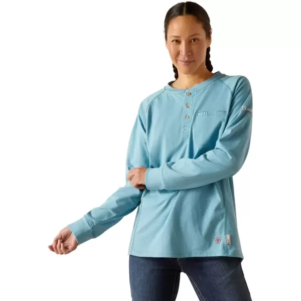 imageAriat Womens FR Air Henley TopNorse Blue Space Dye