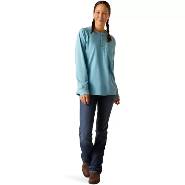 imageAriat Womens FR Air Henley TopNorse Blue Space Dye