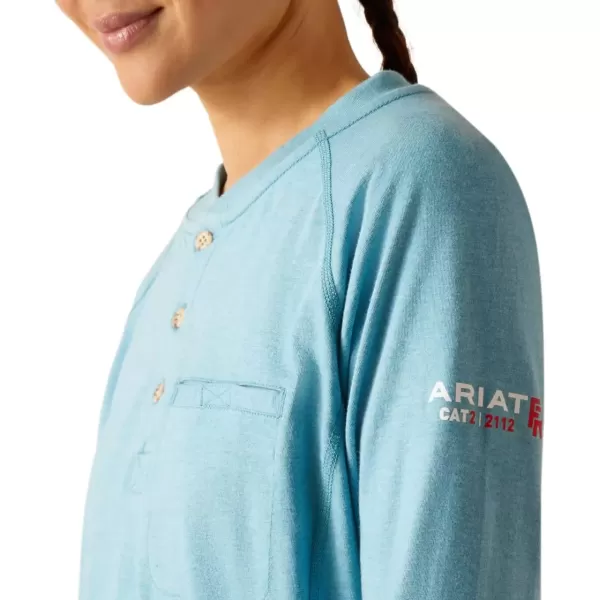imageAriat Womens FR Air Henley TopNorse Blue Space Dye
