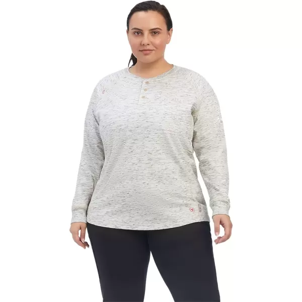 imageAriat Womens FR Air Henley TopSpace Dye Heather Grey