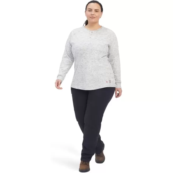 imageAriat Womens FR Air Henley TopSpace Dye Heather Grey