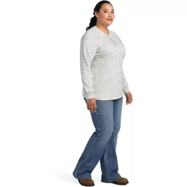 imageAriat Womens FR Air Henley TopSpace Dye Heather Grey
