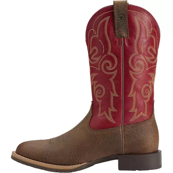 imageAriat Womens Hybrid Rancher Western BootDistressed BrownHot Leaf