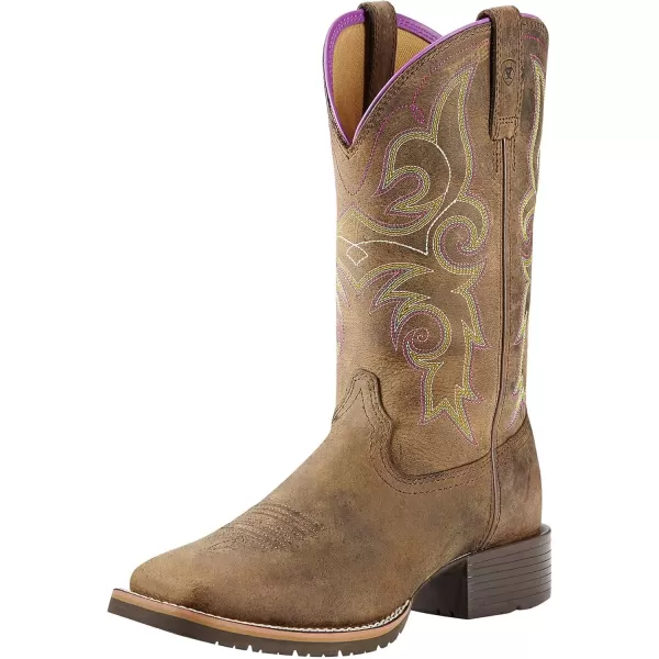 imageAriat Womens Hybrid Rancher Western BootDistressed BrownHot Leaf
