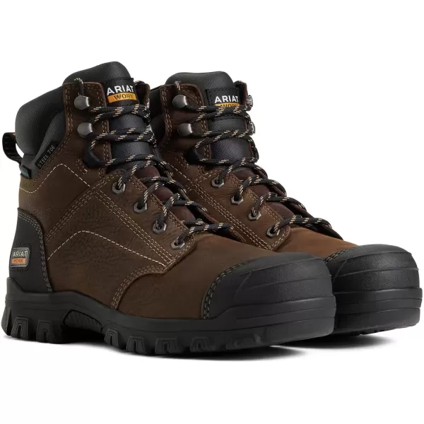imageAriat Womens Treadfast 6quot Waterproof Steel Toe Work BootDark Brown