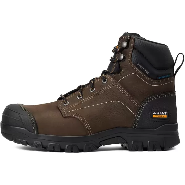 imageAriat Womens Treadfast 6quot Waterproof Steel Toe Work BootDark Brown