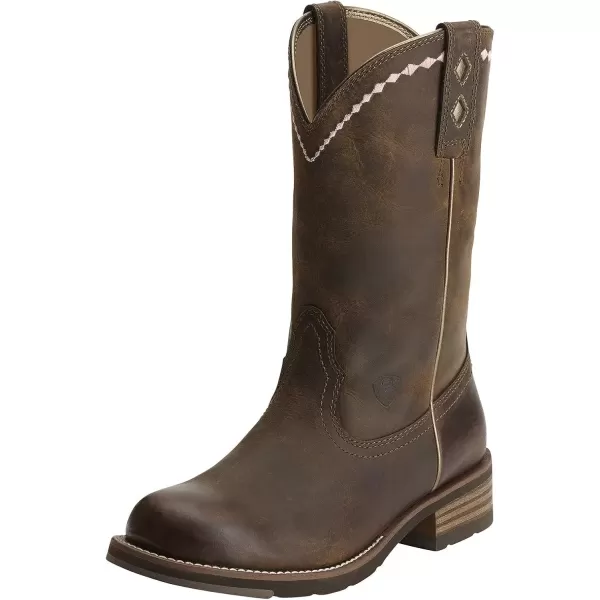 imageAriat Womens Unbridled Roper Western BootDistressed Brown