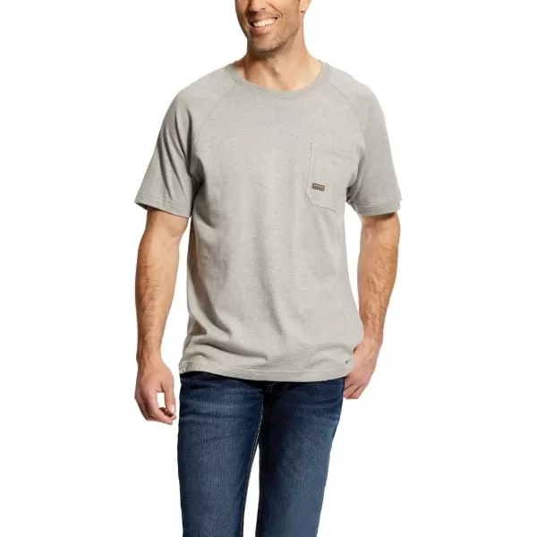 imageAriat Mens Rebar Cotton Strong TShirtHeather Gray