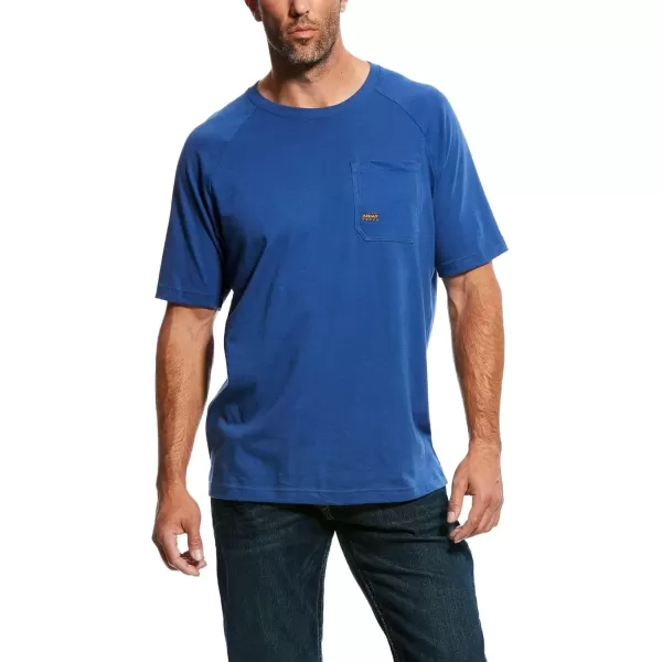 imageAriat Mens Rebar Cotton Strong TShirtMetal Blue