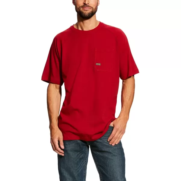 imageAriat Mens Rebar Cotton Strong TShirtRio Red