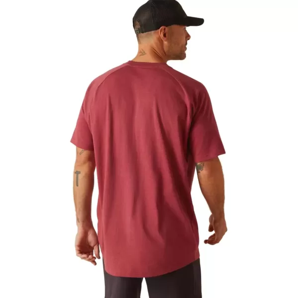 imageAriat Mens Rebar Cotton Strong TShirtRoan Rouge Heather