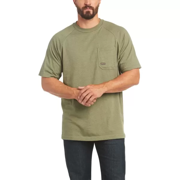 imageAriat Mens Rebar Cotton Strong TShirtSage Heather