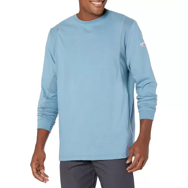 imageARIAT Mens Fr Ac Crew TShirtSteel Blue